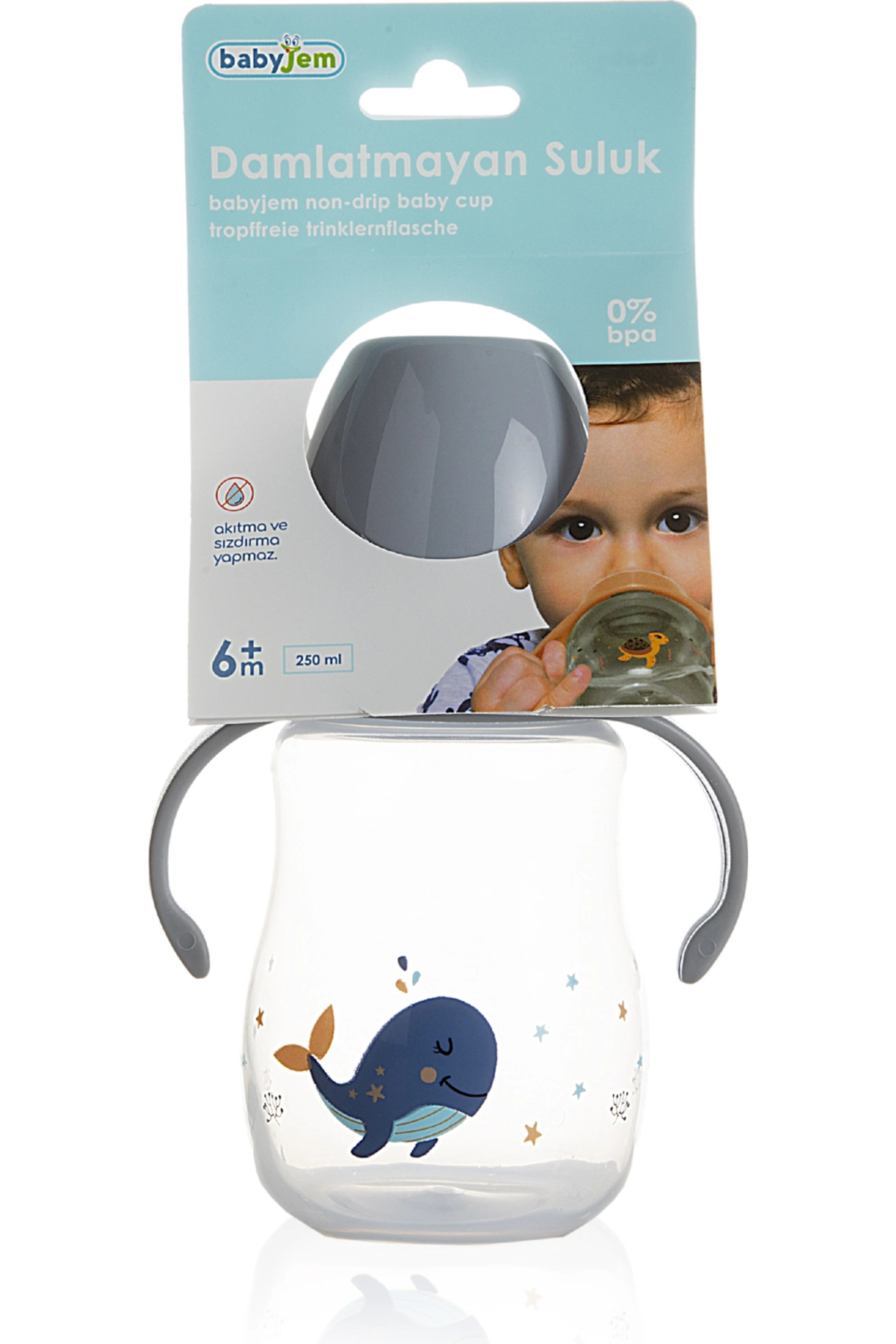 Babyjem Damlatmayan Suluk 250 ml Gri fotoğrafı 7 (önizleme)