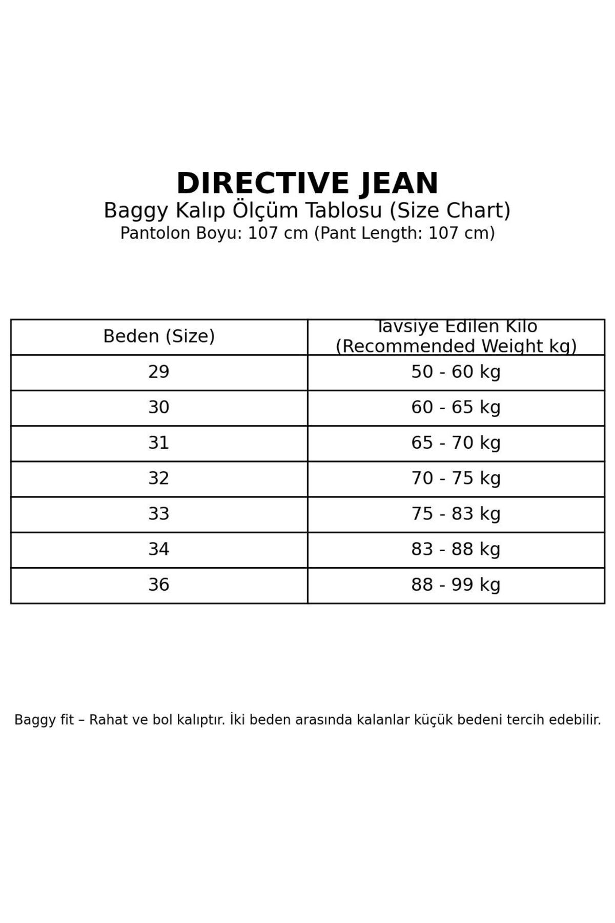 DIRECTIVE JEANS  Erkek Baggy Bol Kesim Kot Pantolon jeans antrasit - Görsel 4