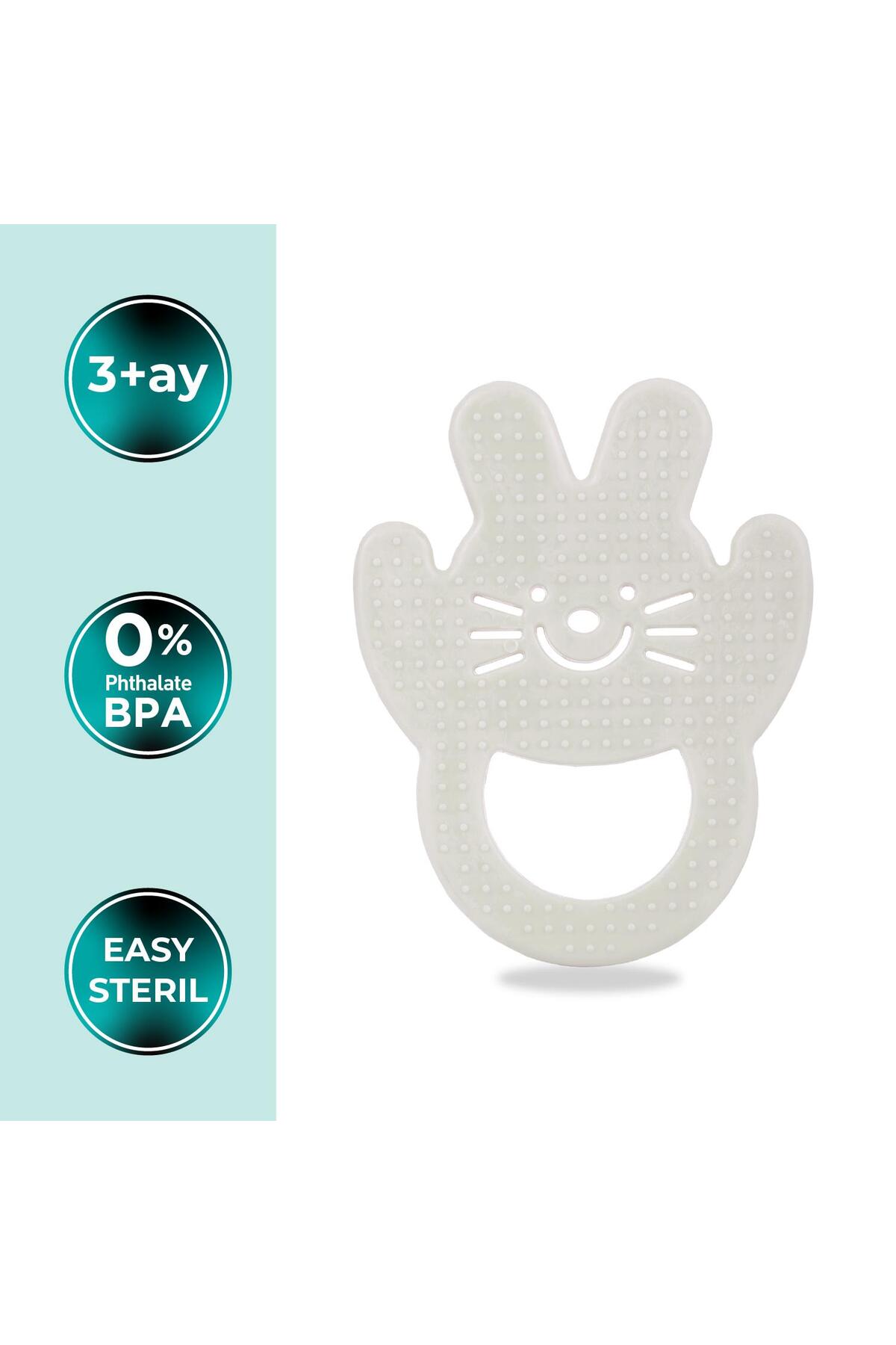 Mamajoo Yumuşak Diş Kaşıyıcı Beyaz Tavşan fotoğrafı 2 (önizleme)