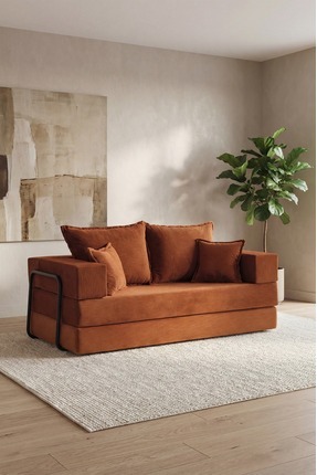 Huga Mobilya Zara Kanepe, Fitilli Kadife, Yatak Olabilen, Tamamen Fermuarlı, ...