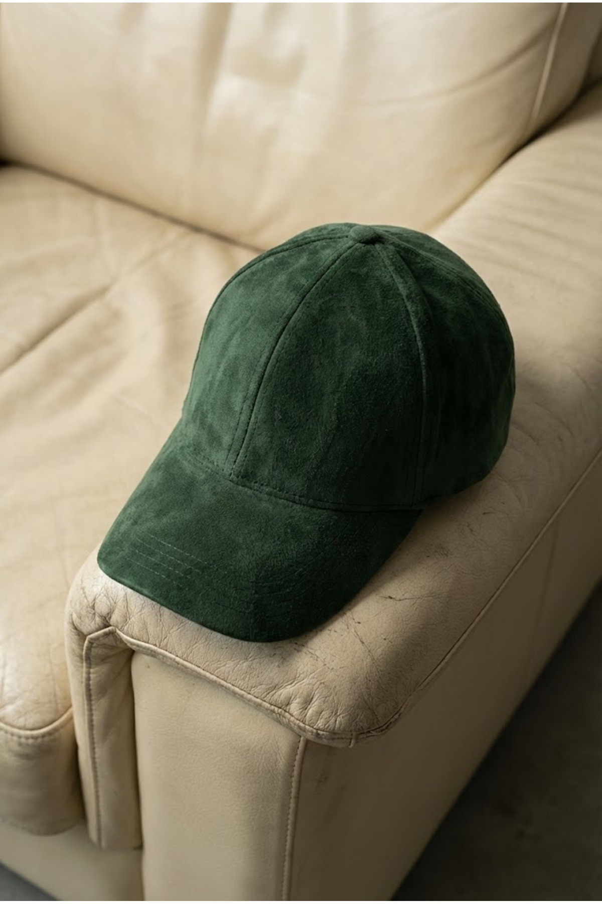 OnMyHead  Unisex Yeşil Süet Kep - Görsel 5