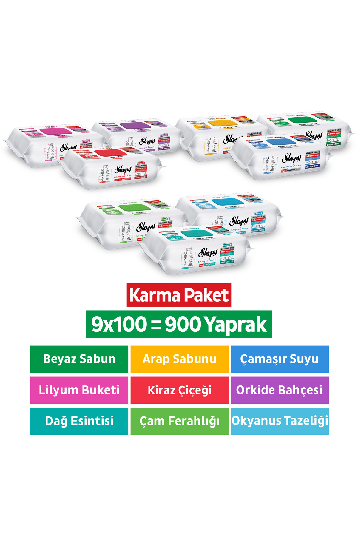 دستمال تمیزکننده سطح Easy Clean Premium+سری گل+سری طبیعت بسته 9x100