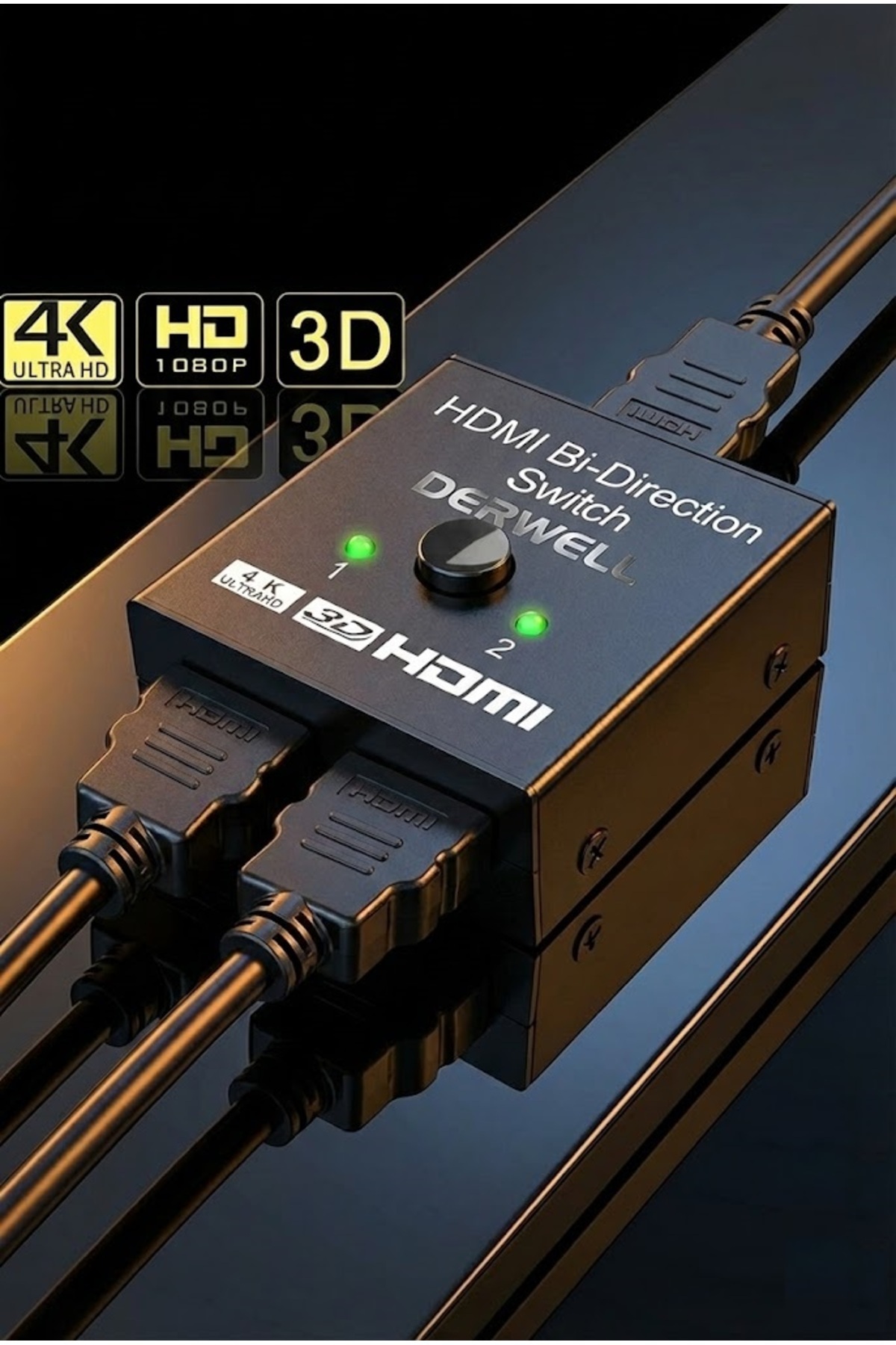Derwell Yeni 2026 4k 2k 2 Port Çift Yönlü Hdmi Switch Splitter