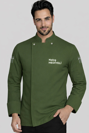 Üniformanya İsimli Erkek Aşçı Ceketi İsimli Şef Ceketi İsim Nakışlı Aşçı Kıya...