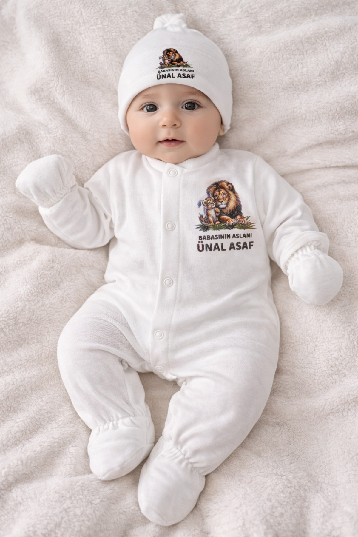 Newborn gift named baby named jumpsuit out of the hospital