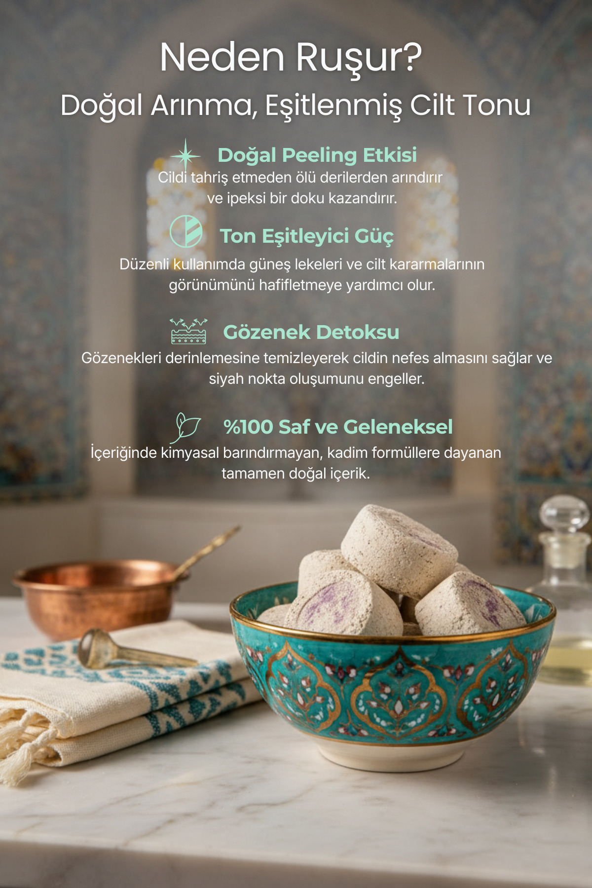 Ruşur Taşı Ölü Derilerden Arındırıcı Aydınlatıcı Yüz Temizleyici Canlandırıcı Doğal İran Hamam Taşı 7 Adet — RUŞURTAŞI — تصویر 3 از 5