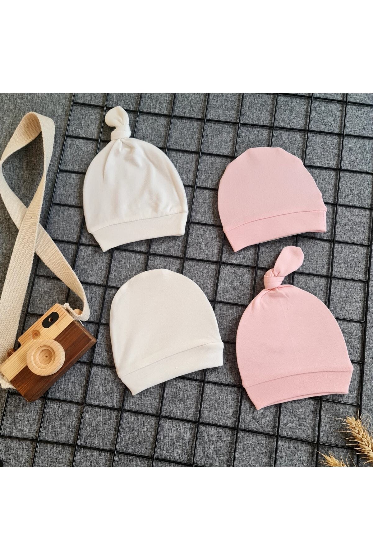 UmBaby %100 Pamuklu Yenidoğan Bebek Şapka Bere 4'lü fotoğrafı 2 (önizleme)