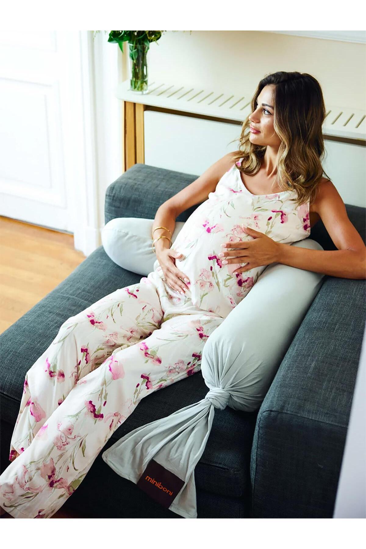 Mini Bonito Miniboni Hamile Destek & Emzirme Minderi - Gri fotoğrafı 5 (önizleme)