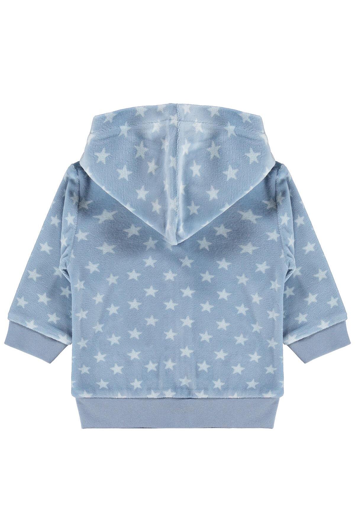 Civil Baby Yıldız Empirme ve Fok Nakışlı 6-18 Ay Hırka - Mavi 9-12 Ay fotoğrafı 2 (önizleme)