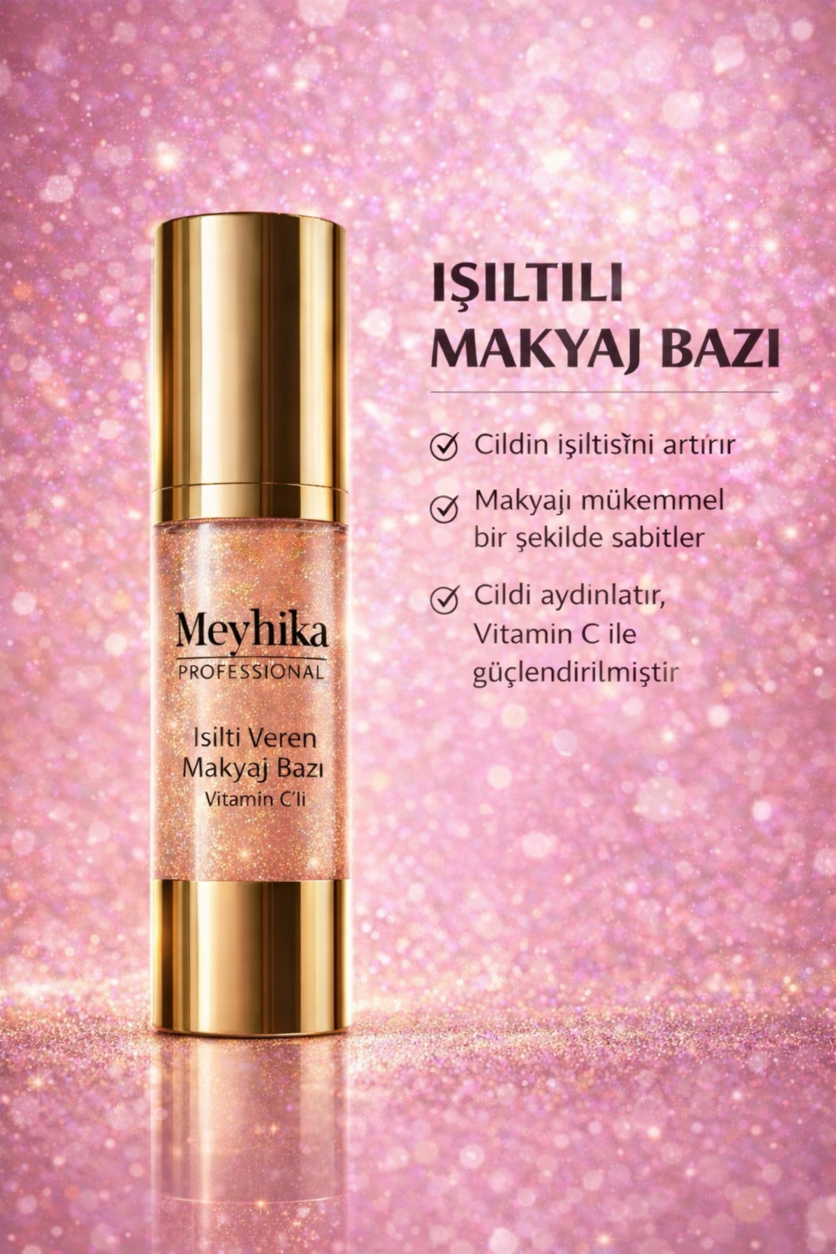 Işıltı Veren C Vitaminli Makyaj Altı Baz 30 ml — بژ 528292001022 — تصویر 2 از 5