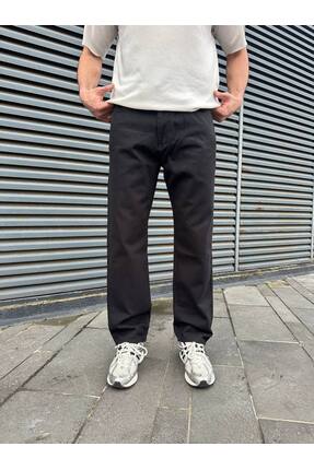 DENIMLAND Erkek Baggy Straight Kot Pantolon Normal Düz Paça Denım Genç Rahat ...