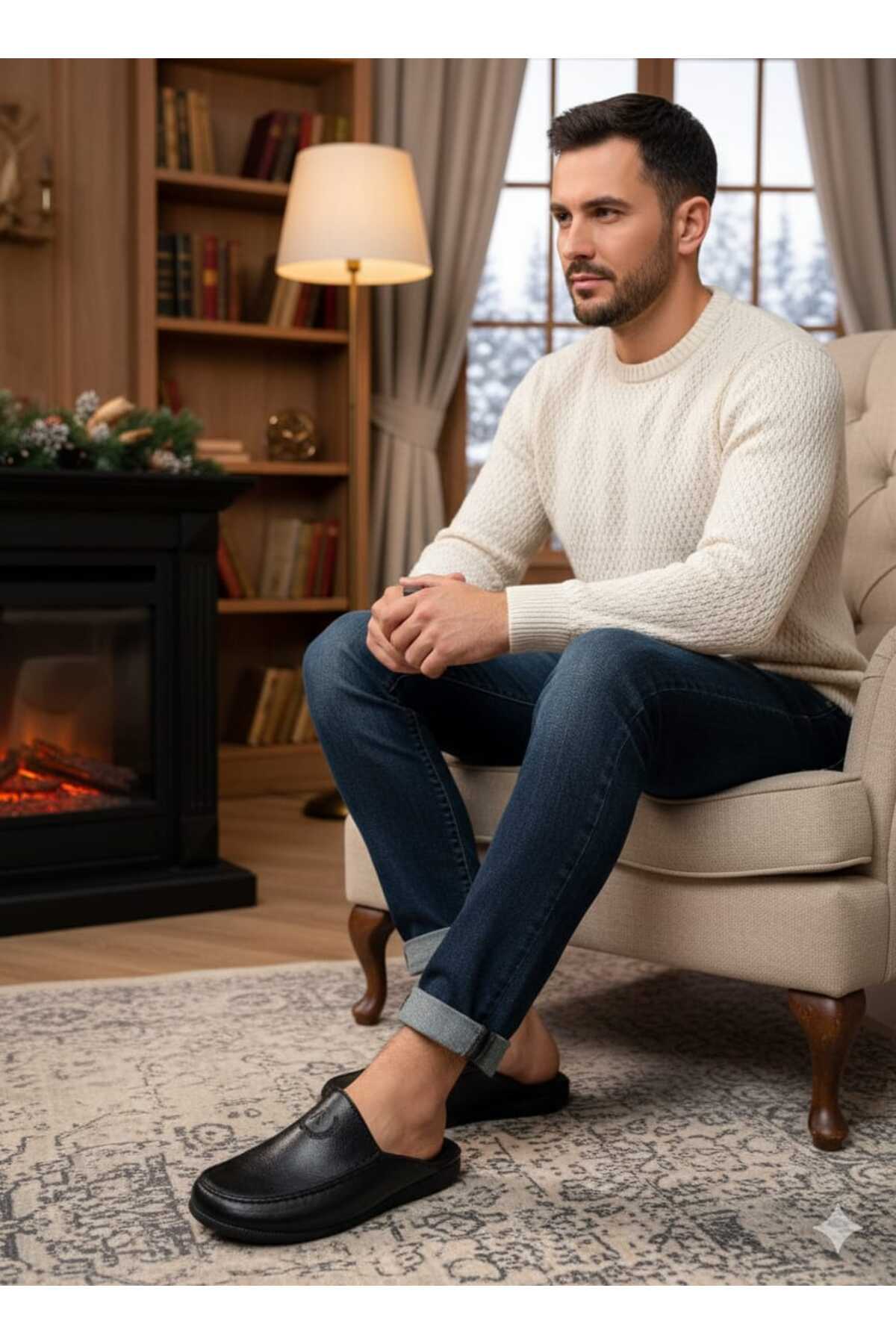 w white stars sports & wear  COMFORT DR.SABO Tam Ortopedik Hakiki Deri Lüks Madrid Rahat Taban - Görsel 4