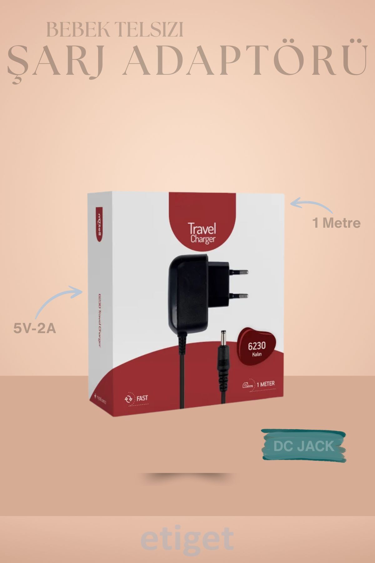 Etiget VTech Uyumlu Bebek Telsizi Şarj Adaptörü 5V 2A – Güçlü ve Güvenli Şarj Cihazı fotoğrafı 2 (önizleme)