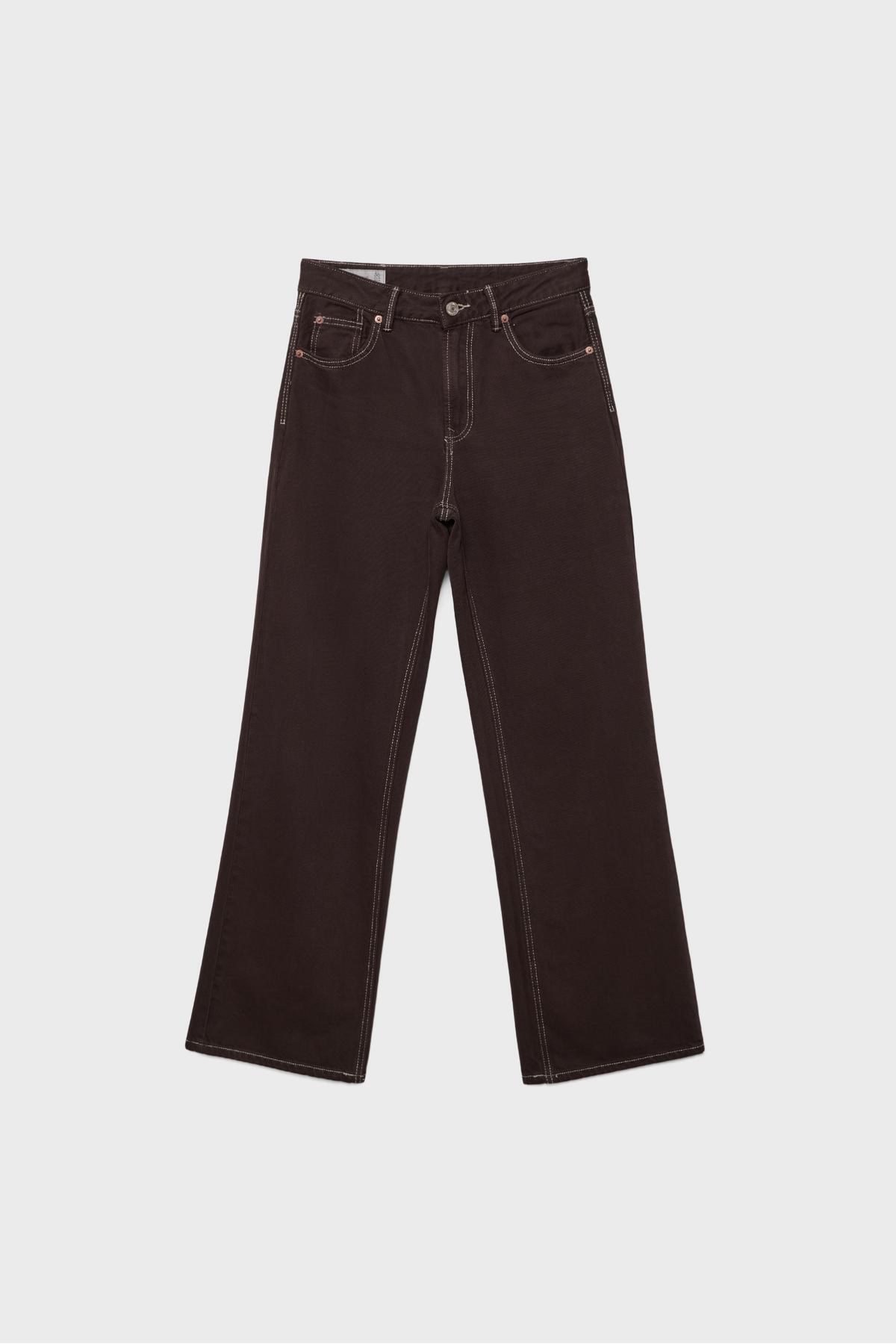 Stradivarius  D92 straight geniş paça jean - Görsel 6