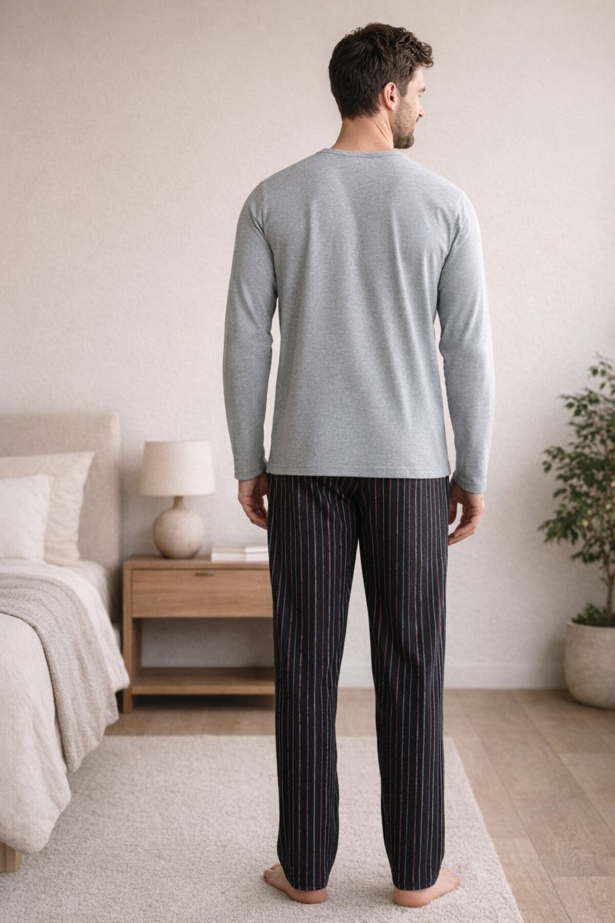 STELLAPİNK  Erkek Penye Uzun Kollu Pijama Takımı - Görsel 3