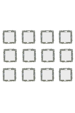 ENFE Grano Beyaz Anahtar Mekanizma | Çerçevesiz | 12'li Paket | Duvar İçi Ele...