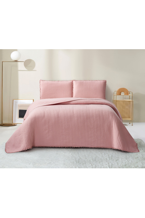 Valensi Home Venedik Çift Kişilik Yatak Örtüsü - Pudra