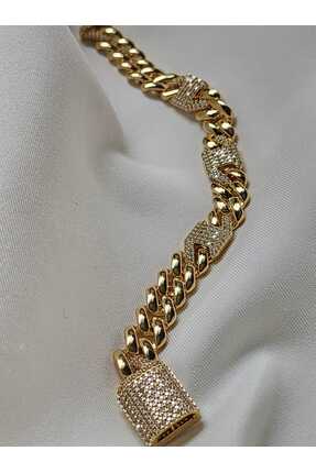 ZÜLİSCH GURMET TAŞLI BÜYÜK UÇLU ORJİNAL XUPİNG BİLEKLİK GOLD