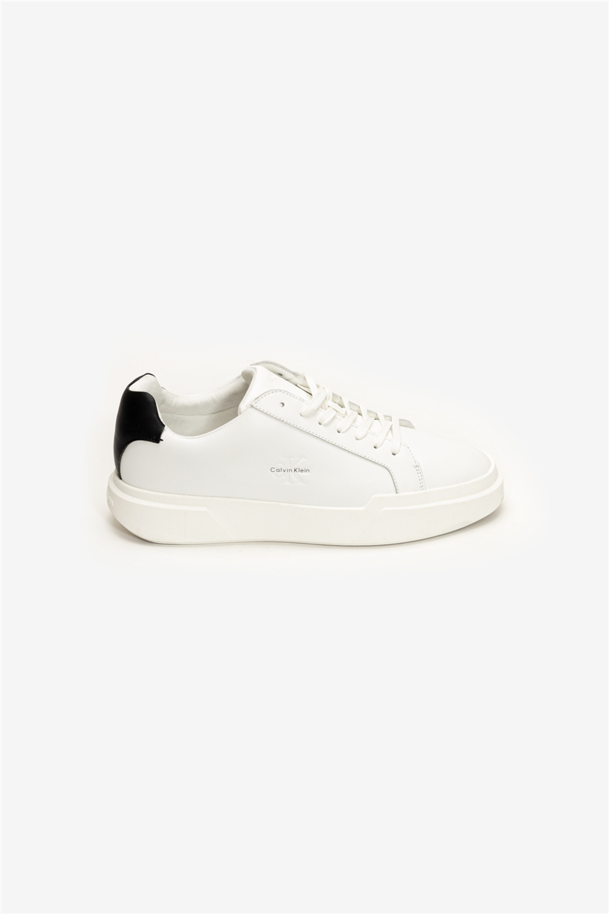 Calvin Klein Chunky Cupsole Męskie białe skórzane buty (YM0YM01344-01W)