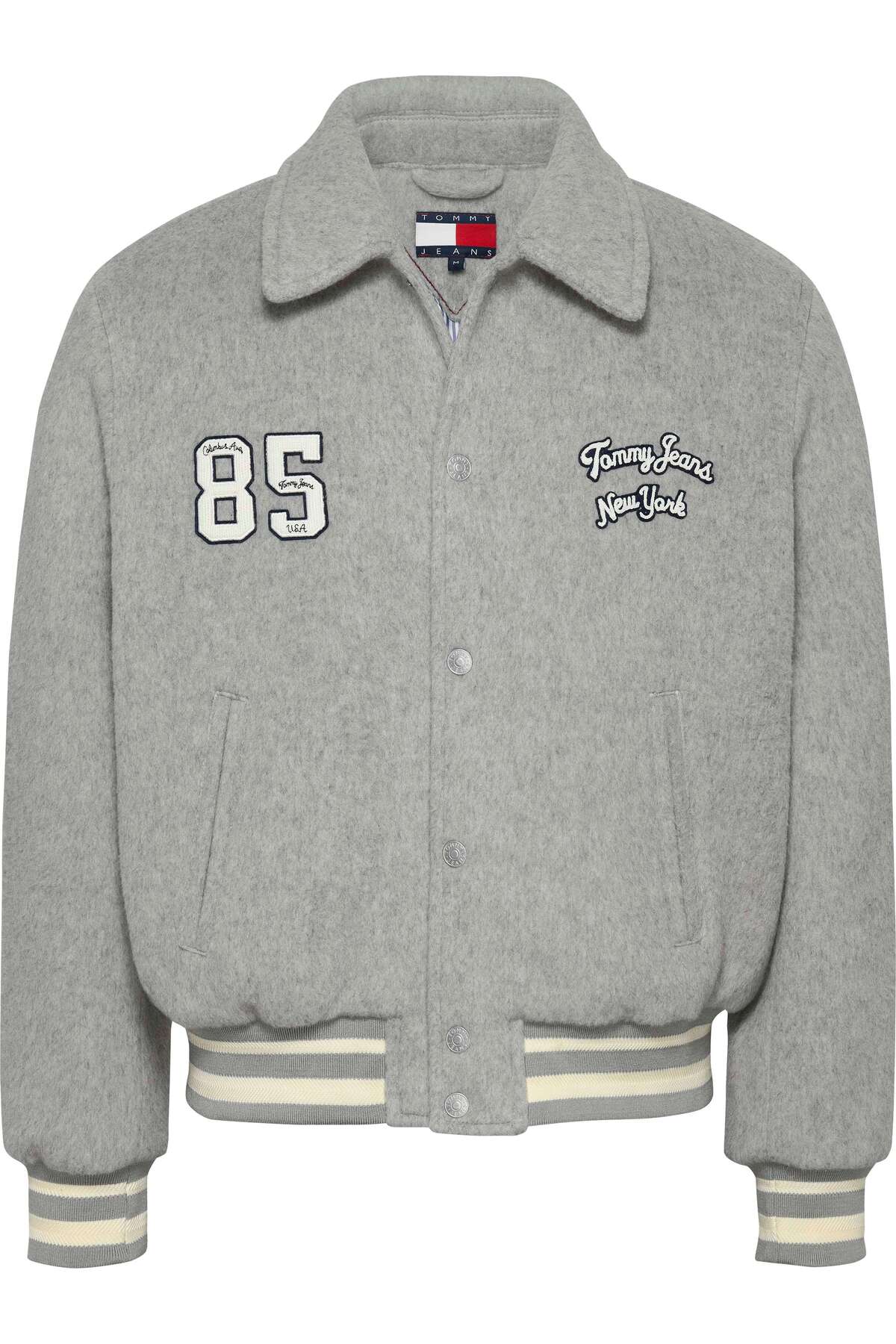 Tommy Hilfiger Tjc Varsity Jacket, P6N Gray Men's Jacket- Trendyol