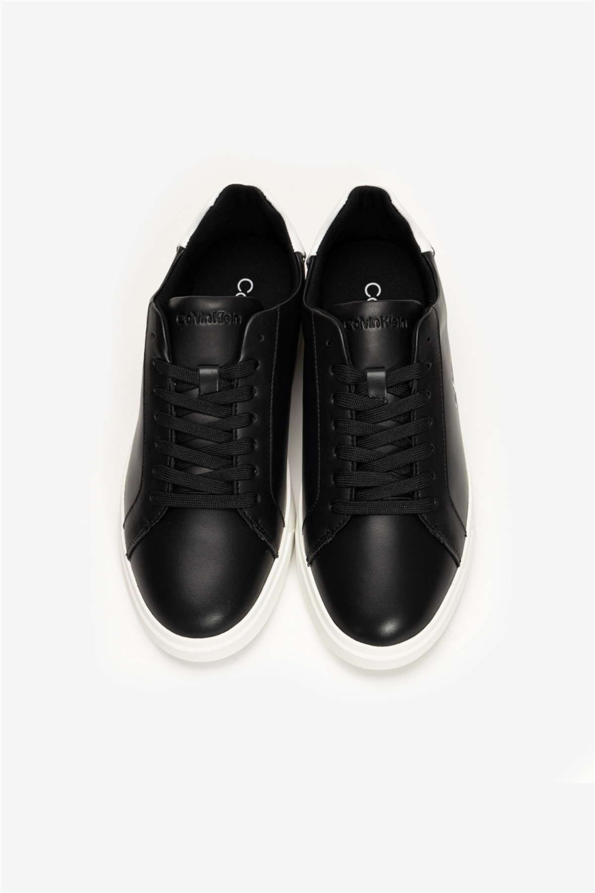 Calvin Klein Low Pro Cup Laceup Lth Moire Kadın Sneaker Siyah görsel 3