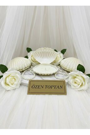 ÖZENTOPTANHEDİYELİK İthal Hologramlı mika kutu istiridye içi mumlu 20 adet