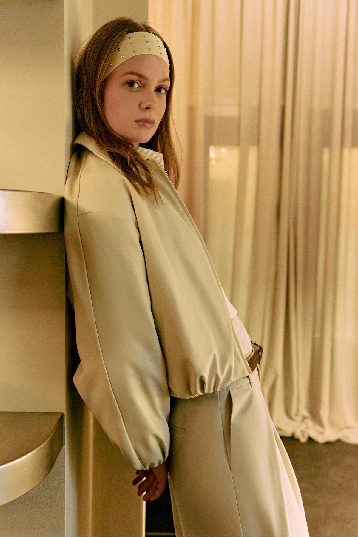 Stradivarius  Suni deri dolgulu bomber ceket - Görsel 3