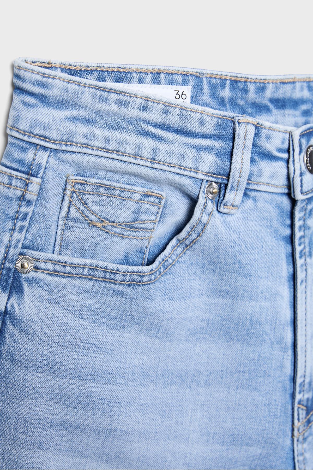 Stradivarius  D78 Cropped Çan Paça Jean - Görsel 8