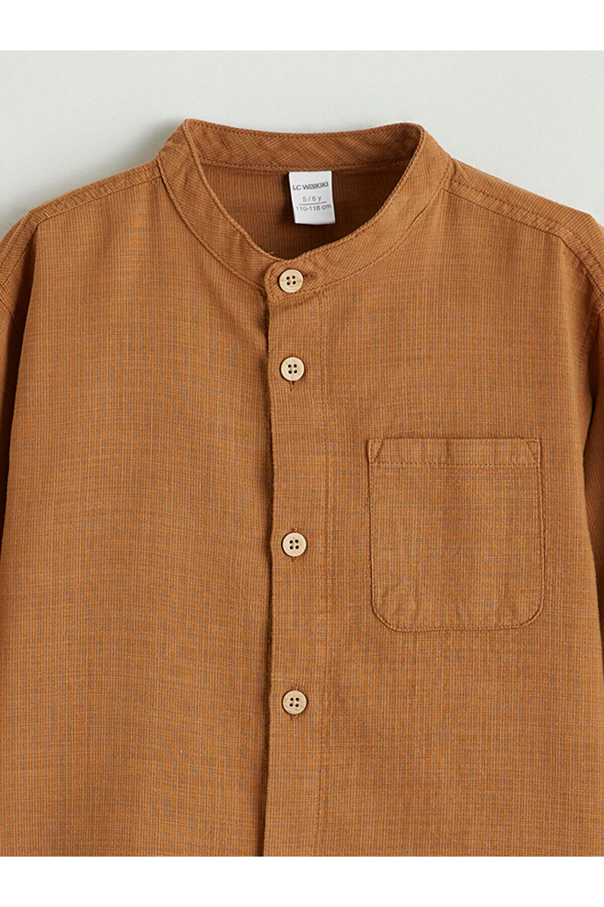 LC Waikiki Nevaa Collection Kahverengi Hakim Yaka Erkek Çocuk Gömlek fotoğrafı 2 (önizleme)