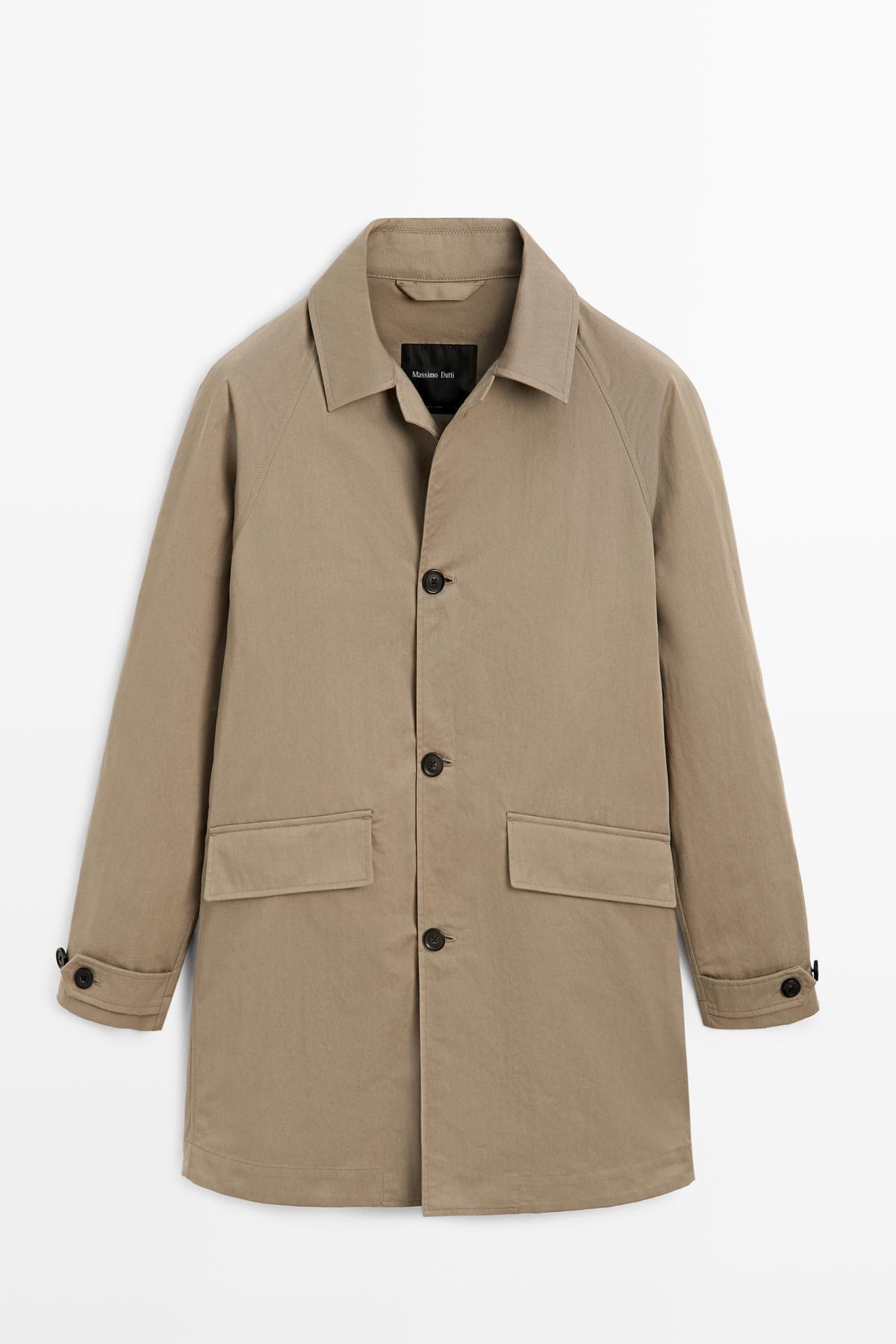 Massimo Dutti  Katlı yaka hafif trençkot - Görsel 5