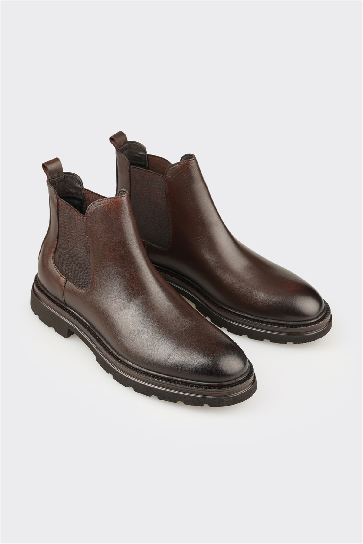 Elle Shoes Kahve Deri Erkek Günlük Bot görsel 2
