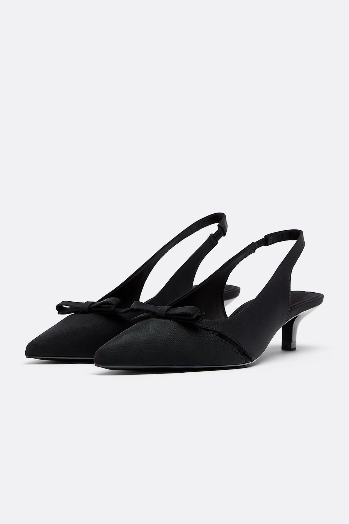 Stradivarius  Pencere detaylı kısa sivri topuklu ayakkabı - Görsel 2