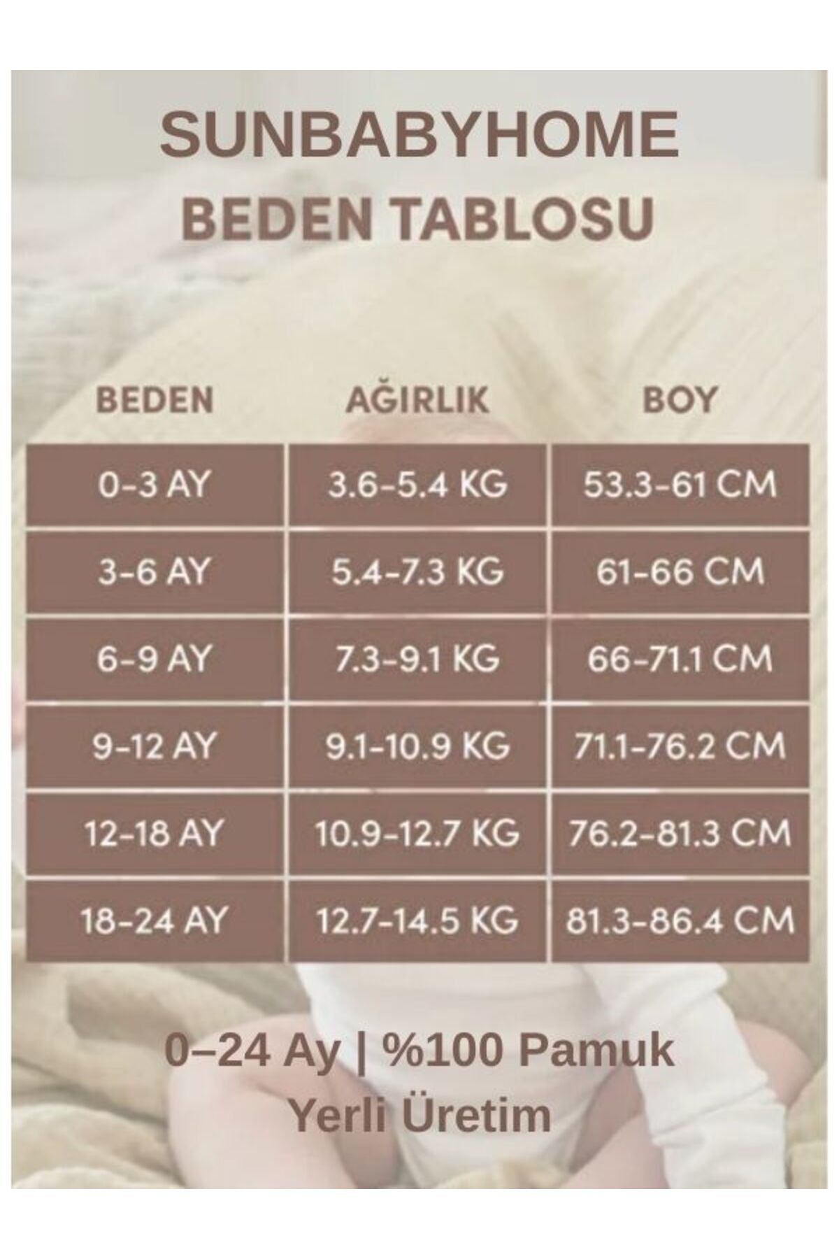 sunbabyhome %100 Pamuklu Bebek Zıbın -ilk 23 Nisan'ım Baskılı Bebek Zıbın Badi - Yazılı Zıbın fotoğrafı 3 (önizleme)