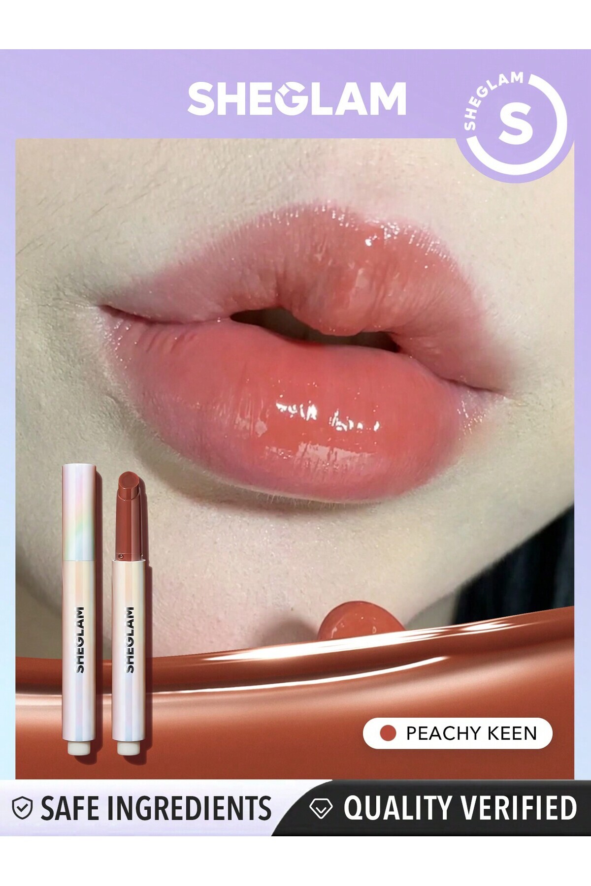 SHEGLAM Pout-Perfect Shine Lip Plumper-Peachy Keen