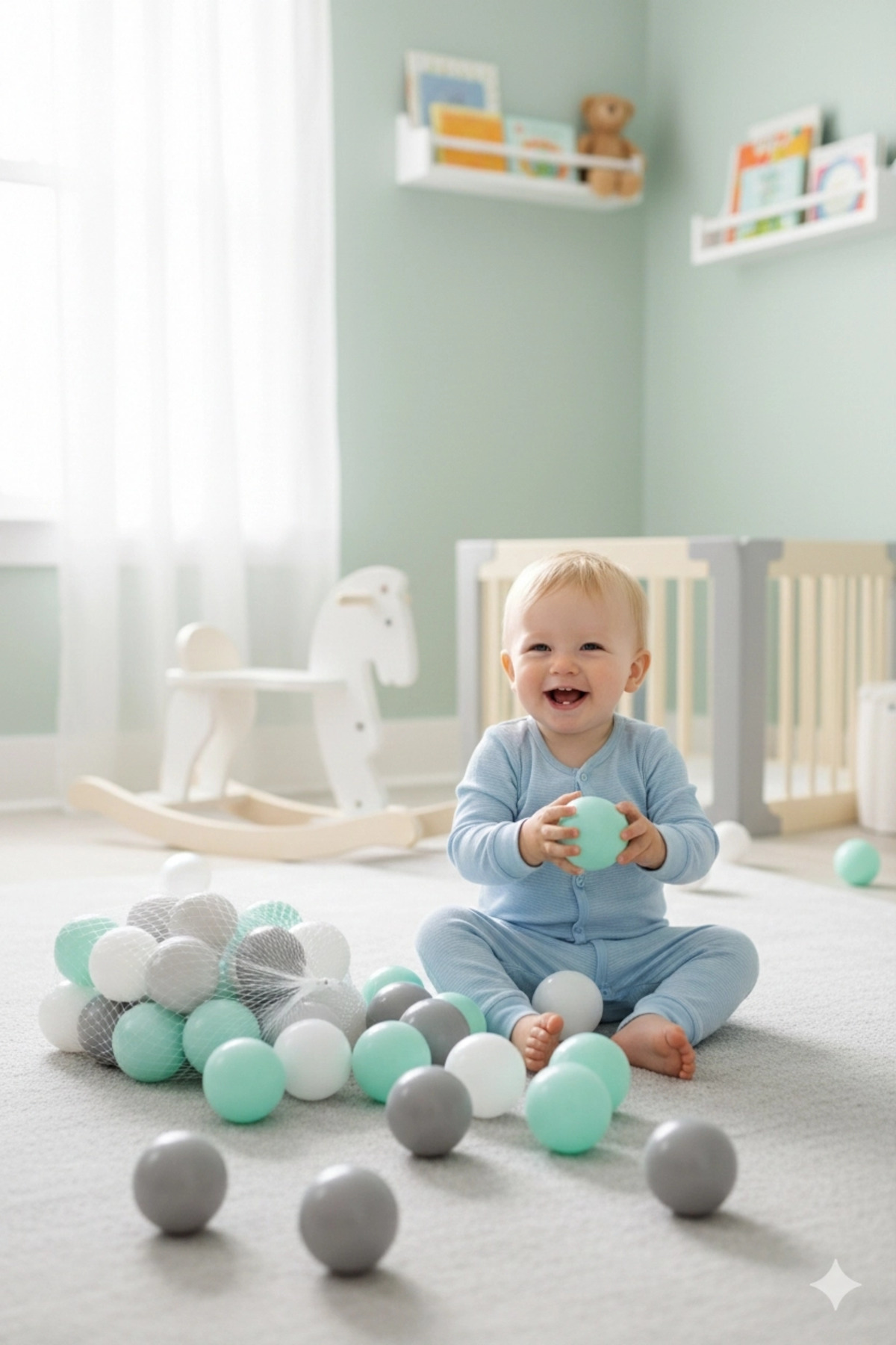 VaVbaby Oyun Havuz Topu Şişme Oyun Havuz Topları 6 Cm 50 Adet fotoğrafı 3 (önizleme)