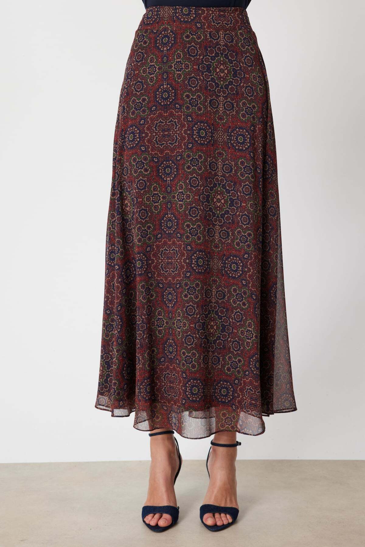 Mi Pret a Porter  Mi Desenli Şifon Etek - Görsel 3