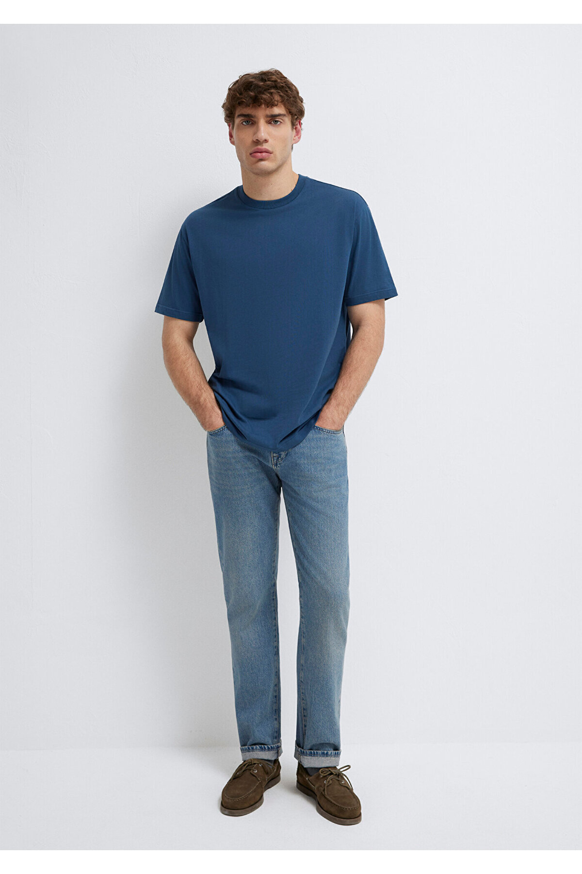 Mavi Men's Natural Dyed Crew Neck T-Shirt In Tea – Mavi Jeans
