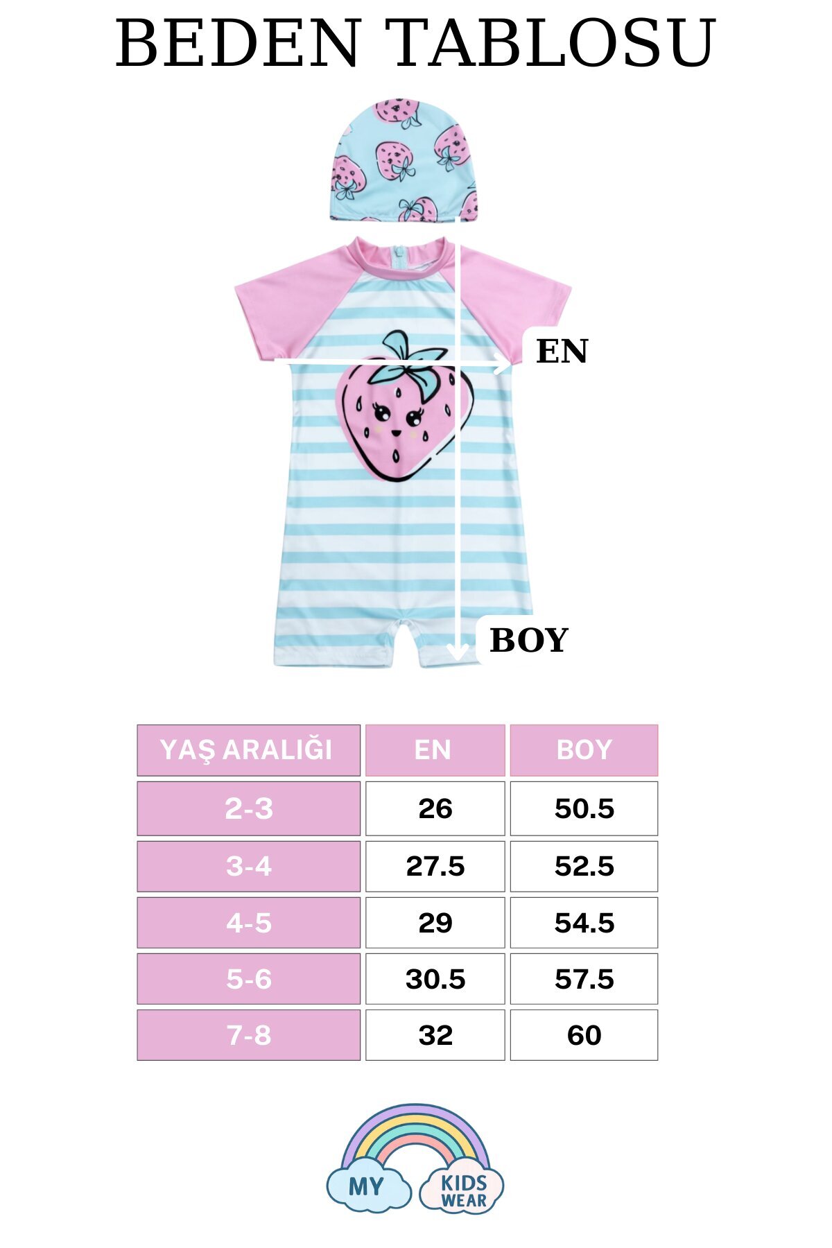 My Kids Wear Kız Çocuk Boneli Fermuarlı Plaj Mayosu 2-8 Yaş 12561 fotoğrafı 2 (önizleme)