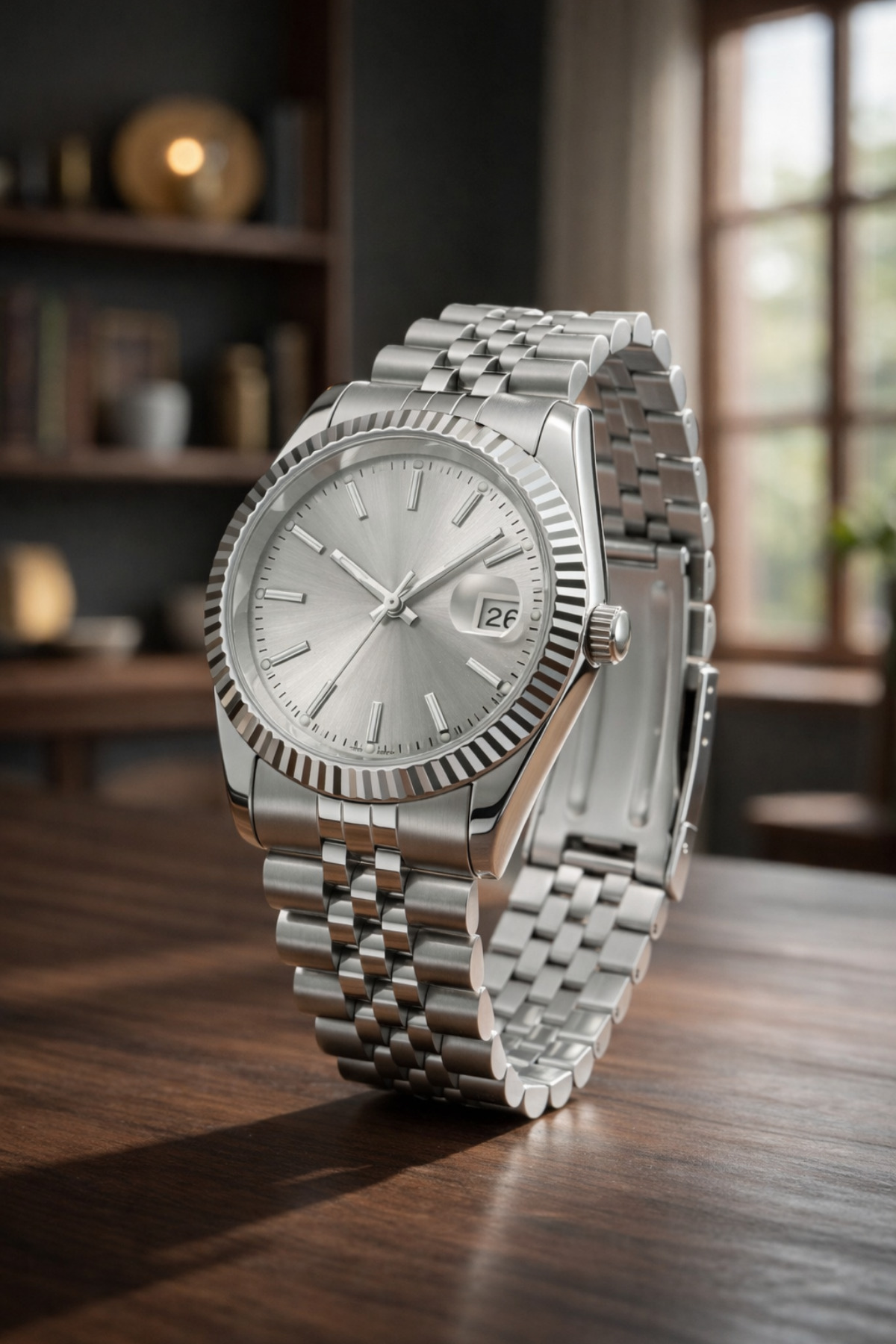 LONES TIME  Erkek Metal Kol Saati Takvimli Şık Tasarım Özel Kutusunda - Görsel 3