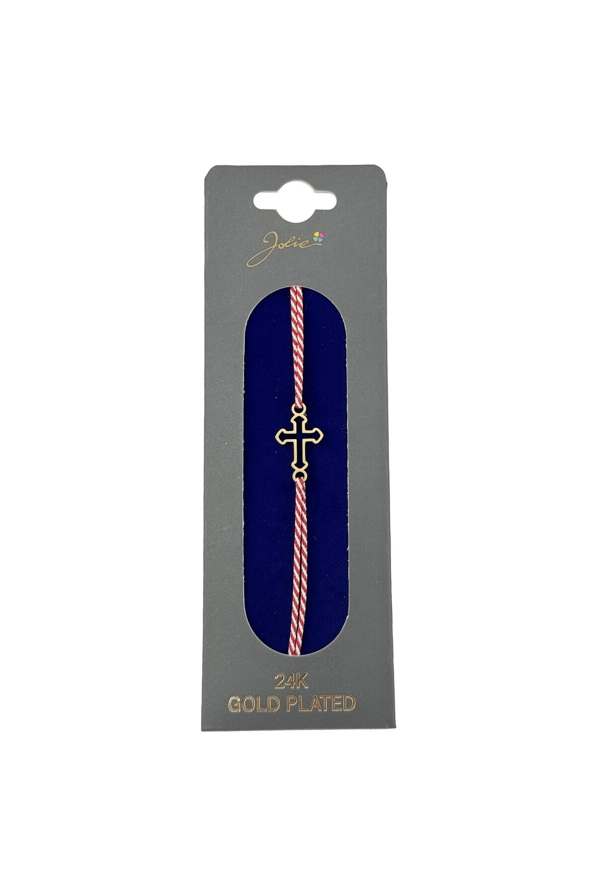 Flippy Bratara Placata cu Aur 24k, Jolie, Model CRUCE, Martisor Bratara, cu S...