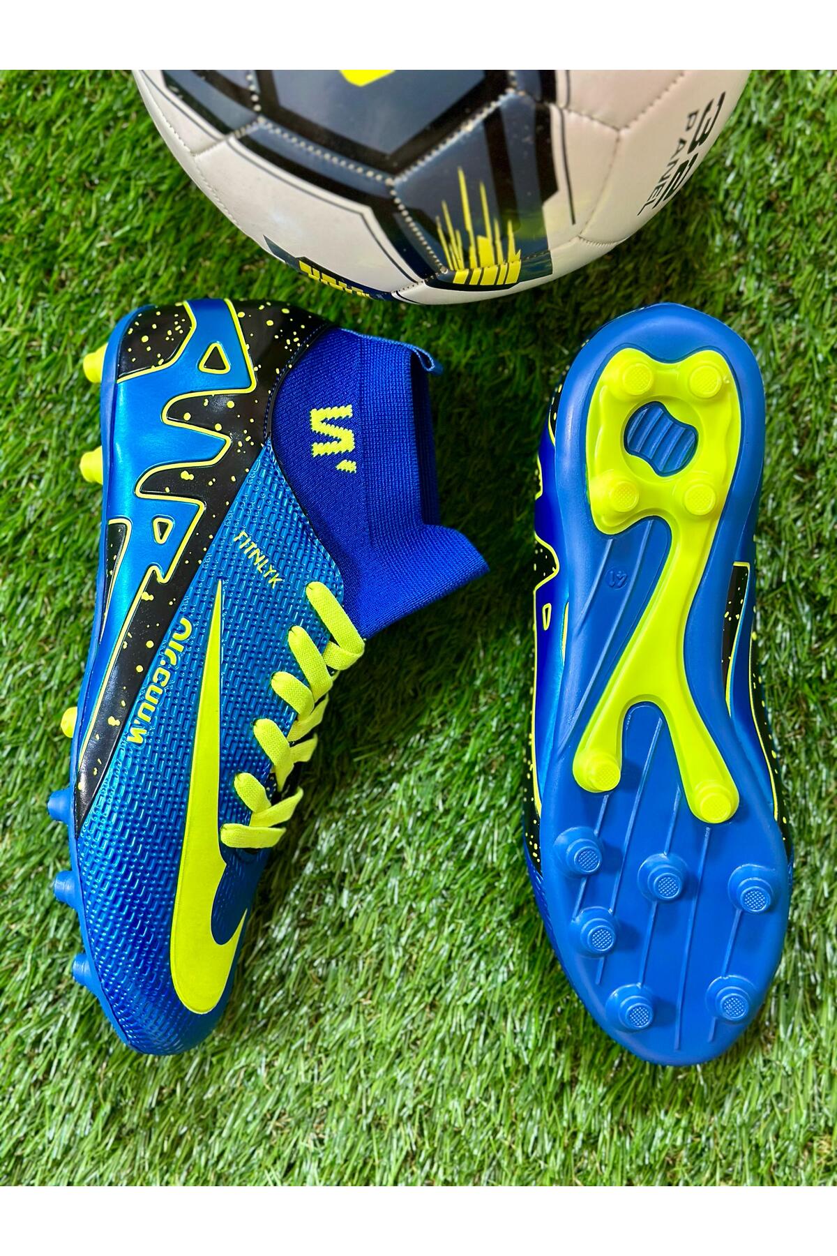 YUSUFSHOES UNİSEX ÇORAPLI ÇOCUK YETİŞKİN KRAMPON FUTBOL AYAKKABISI