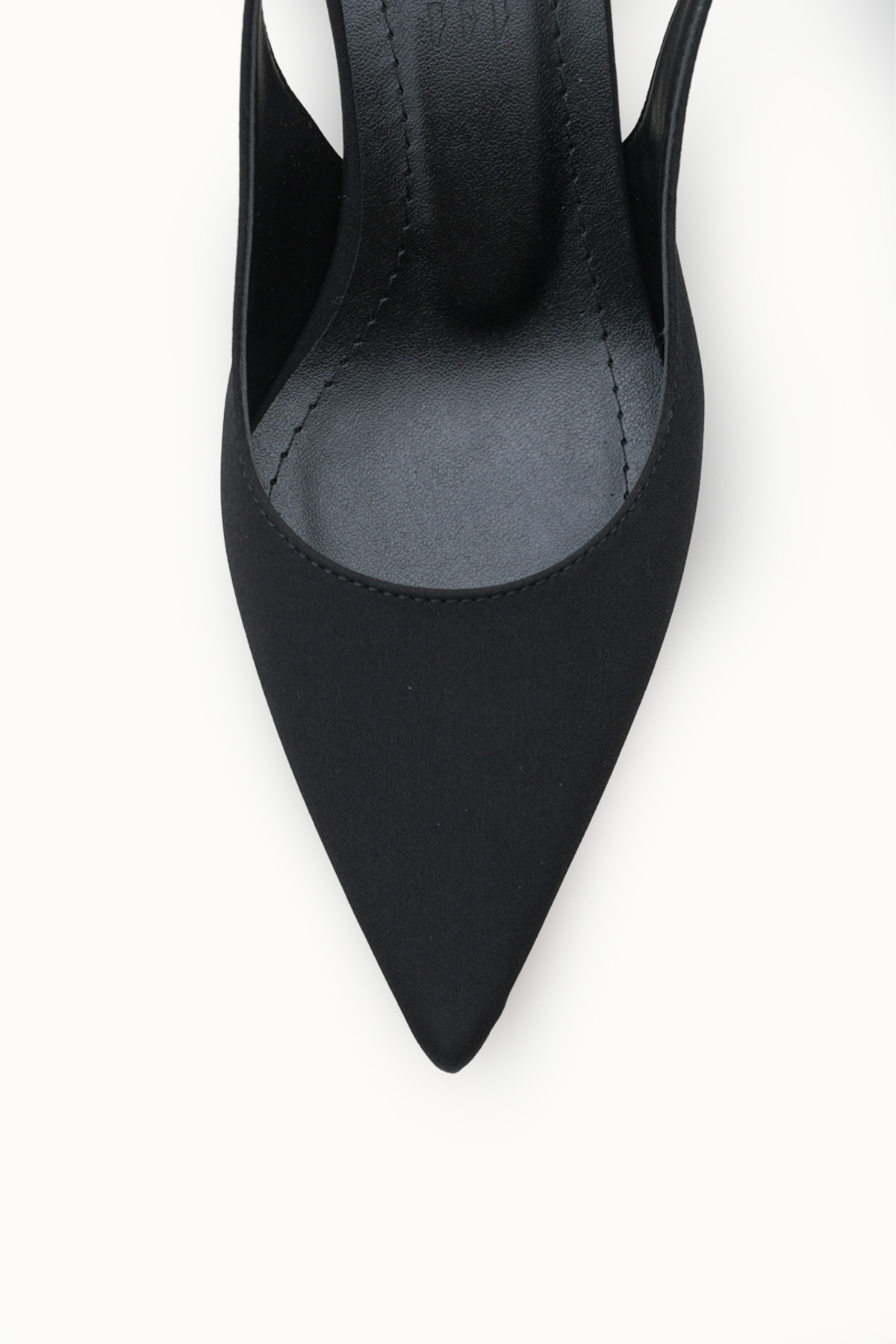 Riccon  Kadın Sivri Burunlu Arkası Açık İnce Topuklu Ayakkabı 0012200 Mat Siyah - Görsel 2