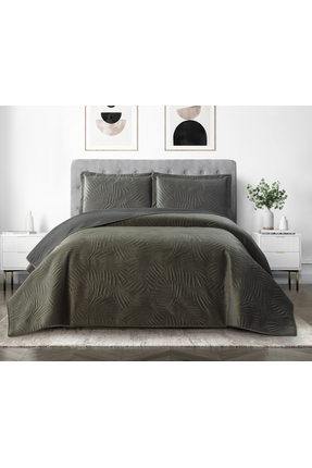 Valensi Home Munih Çift Kişilik Yatak Örtüsü - Antrasit