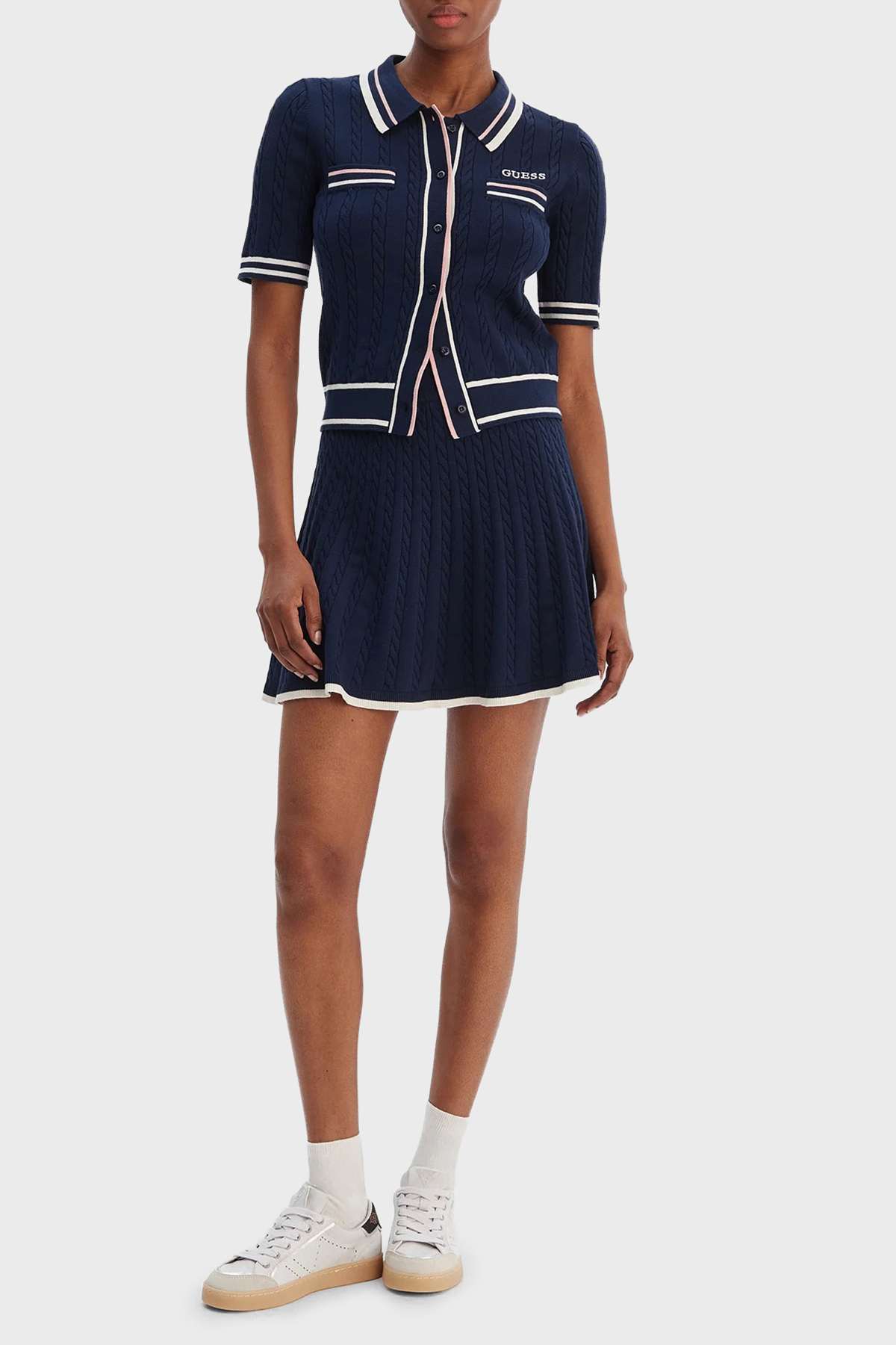 Guess  Shari Regular Fit Örgü Detaylı Triko Pileli Etek V6RD07Z4652 ETEK V6RD07 Z4652 G7R1 - Görsel 2