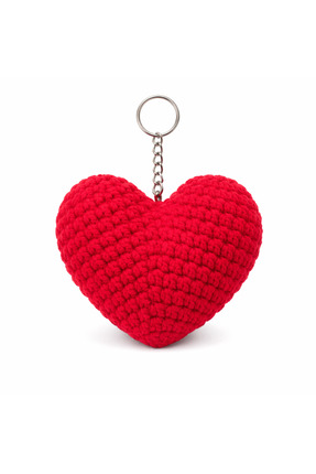 loopa amigurumi ÖRGÜ KALP ANAHTARLIK