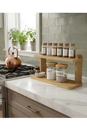 BİDOLAP MUTFAK RAFI - TEZGAH ÜSTÜ RAF - BAHARATLIK - ÇOK AMAÇLI ORGANİZER