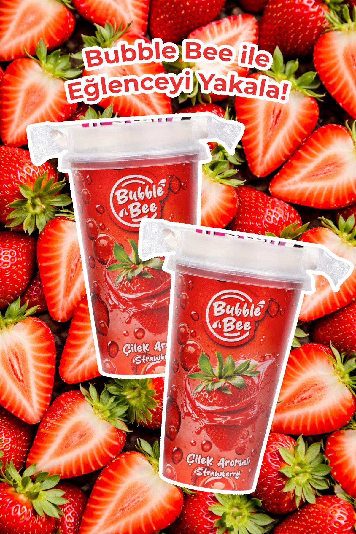 BUBBLE BEE ÇİLEK AROMALI İÇECEK 350ML