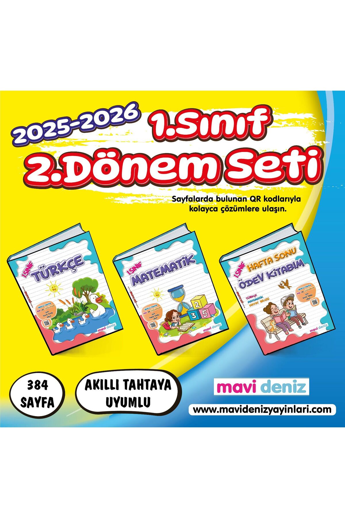 Mavi Deniz Yayınları Mavi Deniz 2026 1. Sınıf 2. Dönem Türkçe +