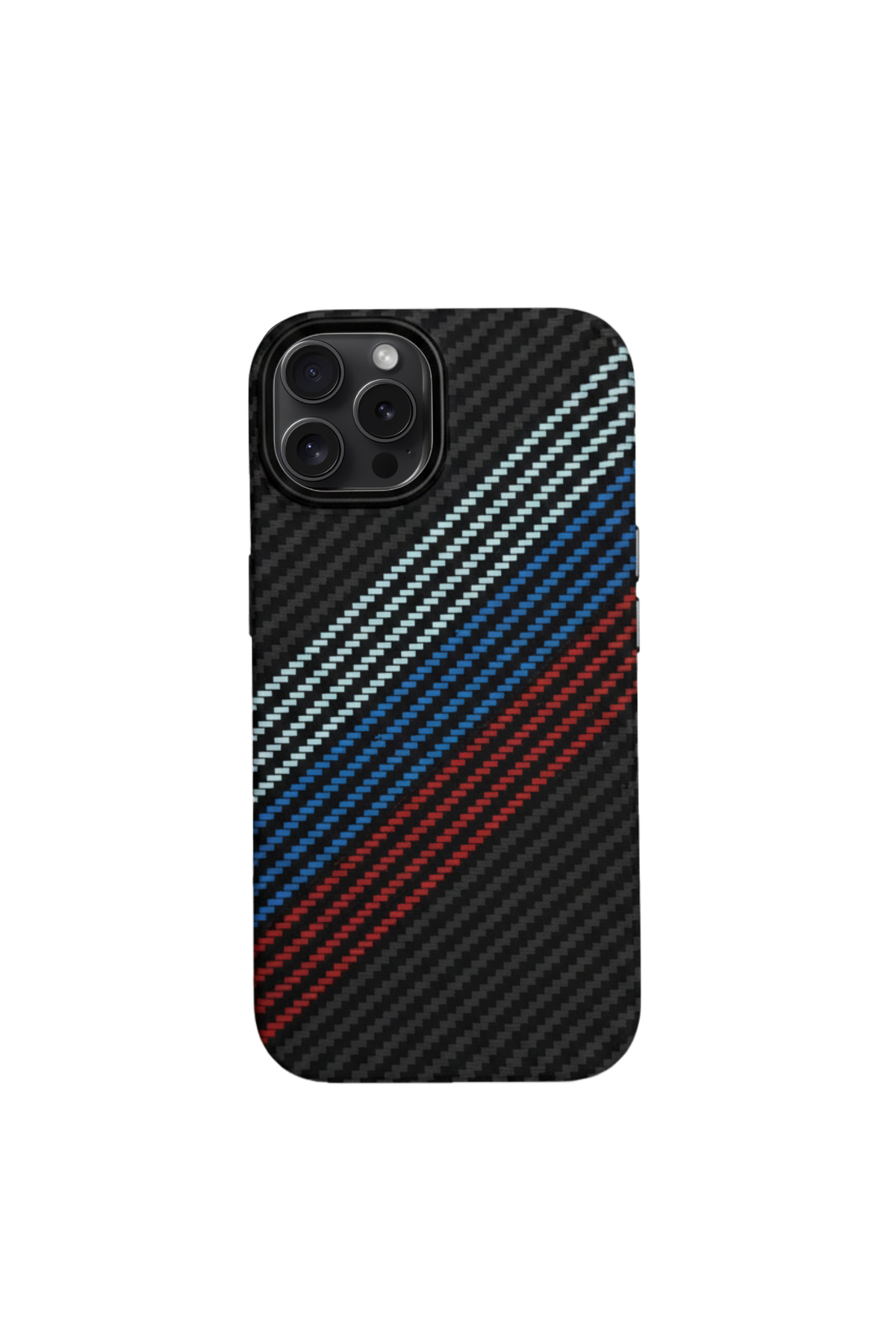 Apple iPhone 15 Pro Max ile Uyumlu MagSafe Şarj Özellikli İnce Yapılı Karbon Kevlar Kılıf - Siyah