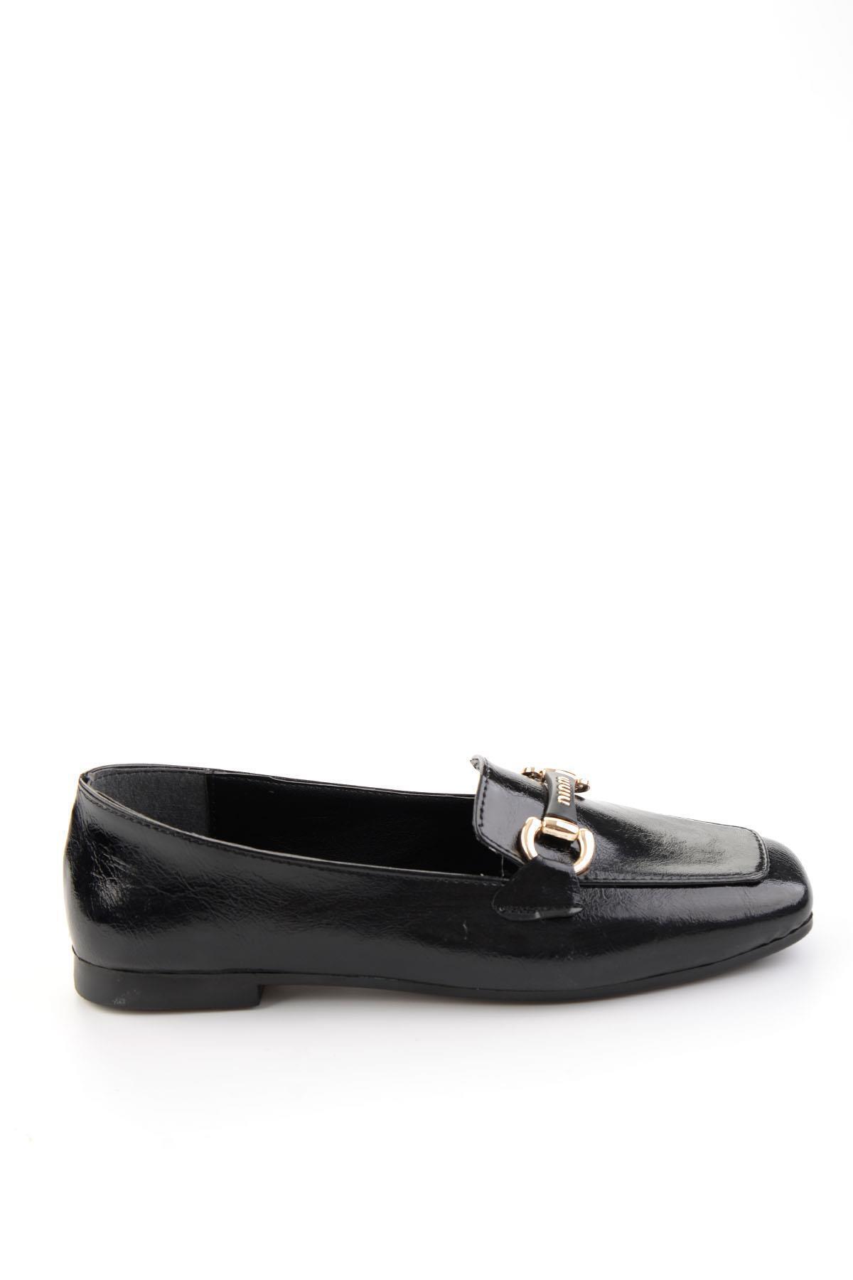 Bambi Siyah Kadın Loafer Ayakkabı K01641023042 görsel 2